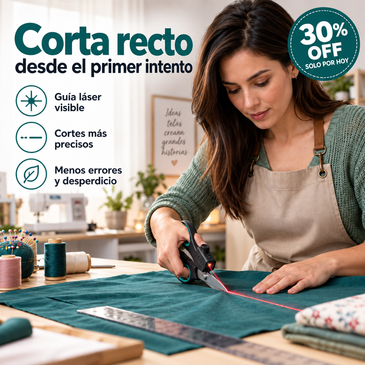 Tijeras Profesionales con Guía Laser
