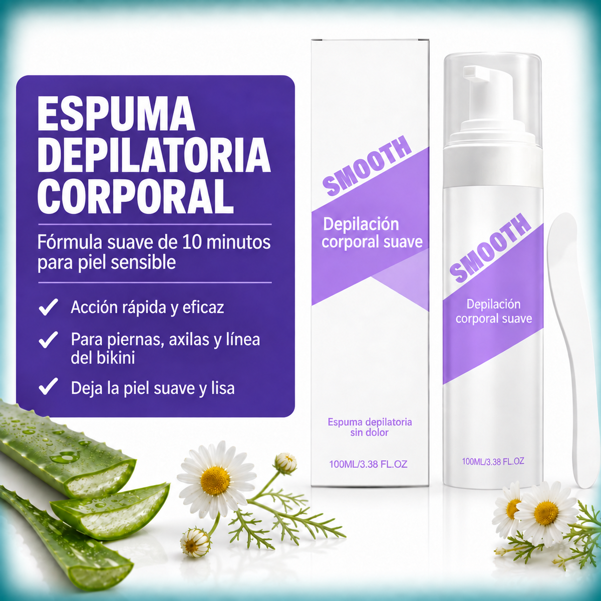 Espuma depilatoria para piel sensible