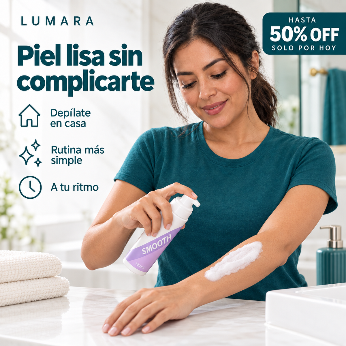 Espuma depilatoria para piel sensible